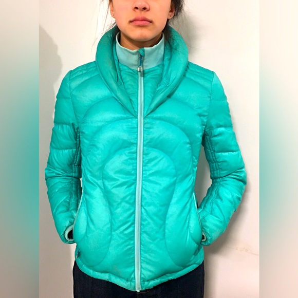 Lululemon Seafoam Mint Turquoise Not So Stuffy Puffy Down Puffer Ski Jacket 6
